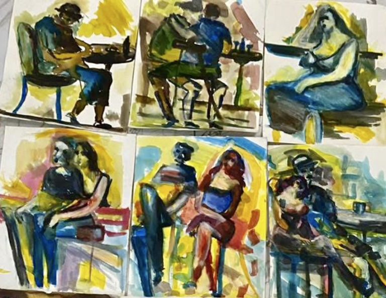 غرام على مقهى باريسي: تجربة بصرية مثيرة