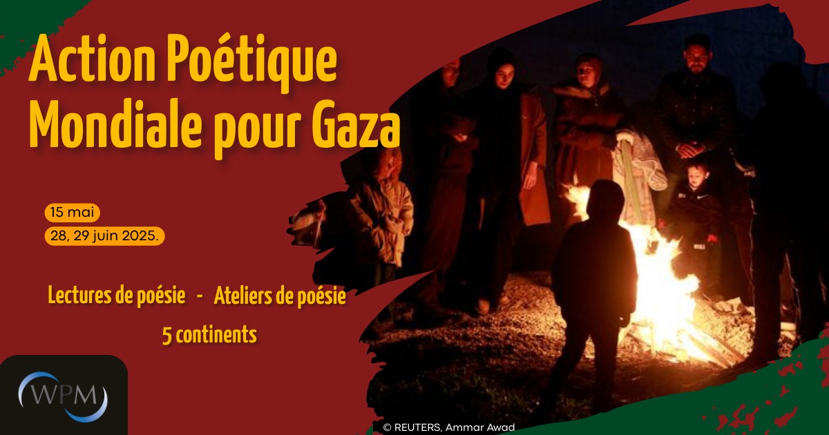 “Acción Poética Mundial por Gaza” llama a poetas de cinco continentes a unirse a actividades culturales
