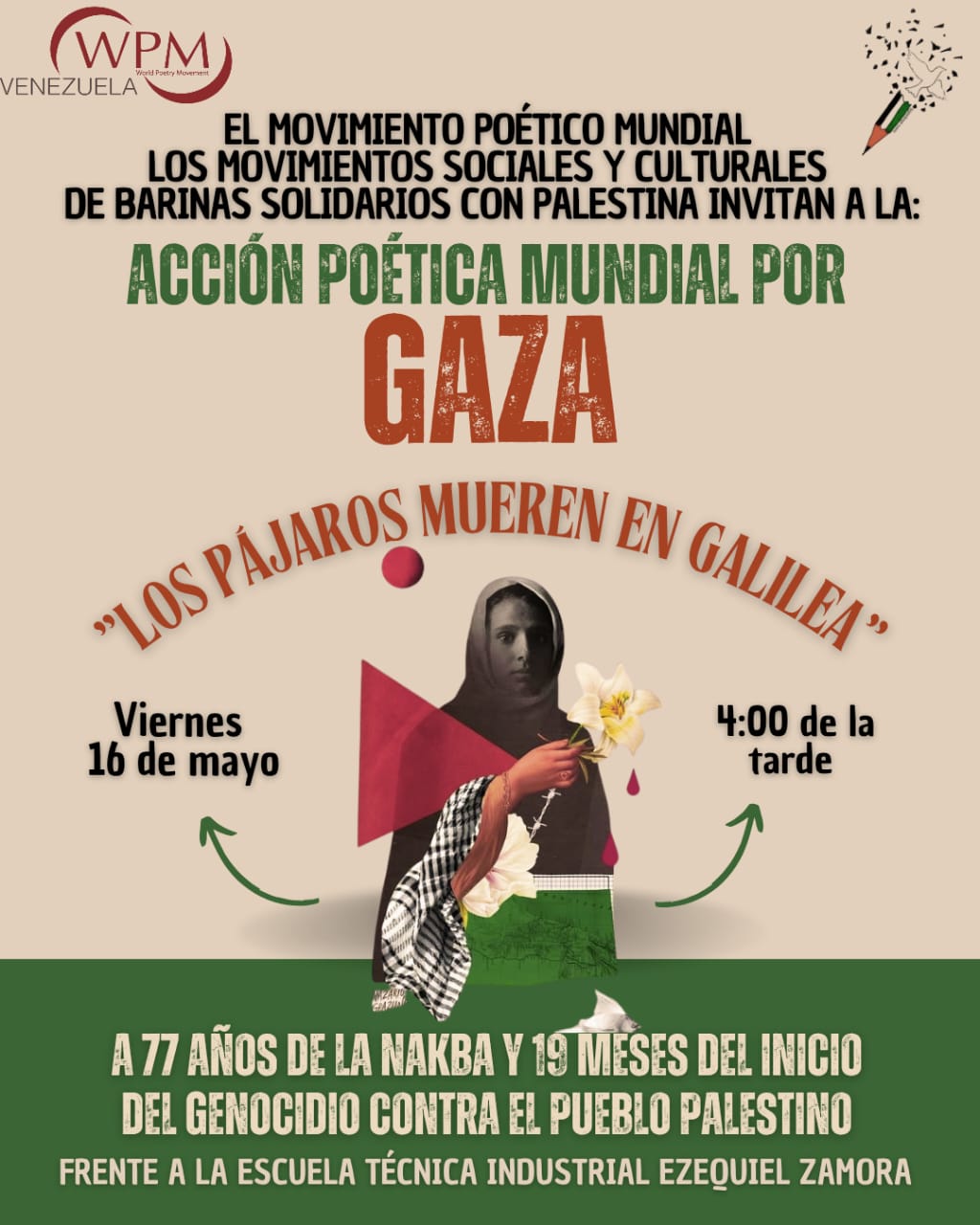 الحركات الاجتماعية والثقافية في باريناس تتضامن مع فلسطين