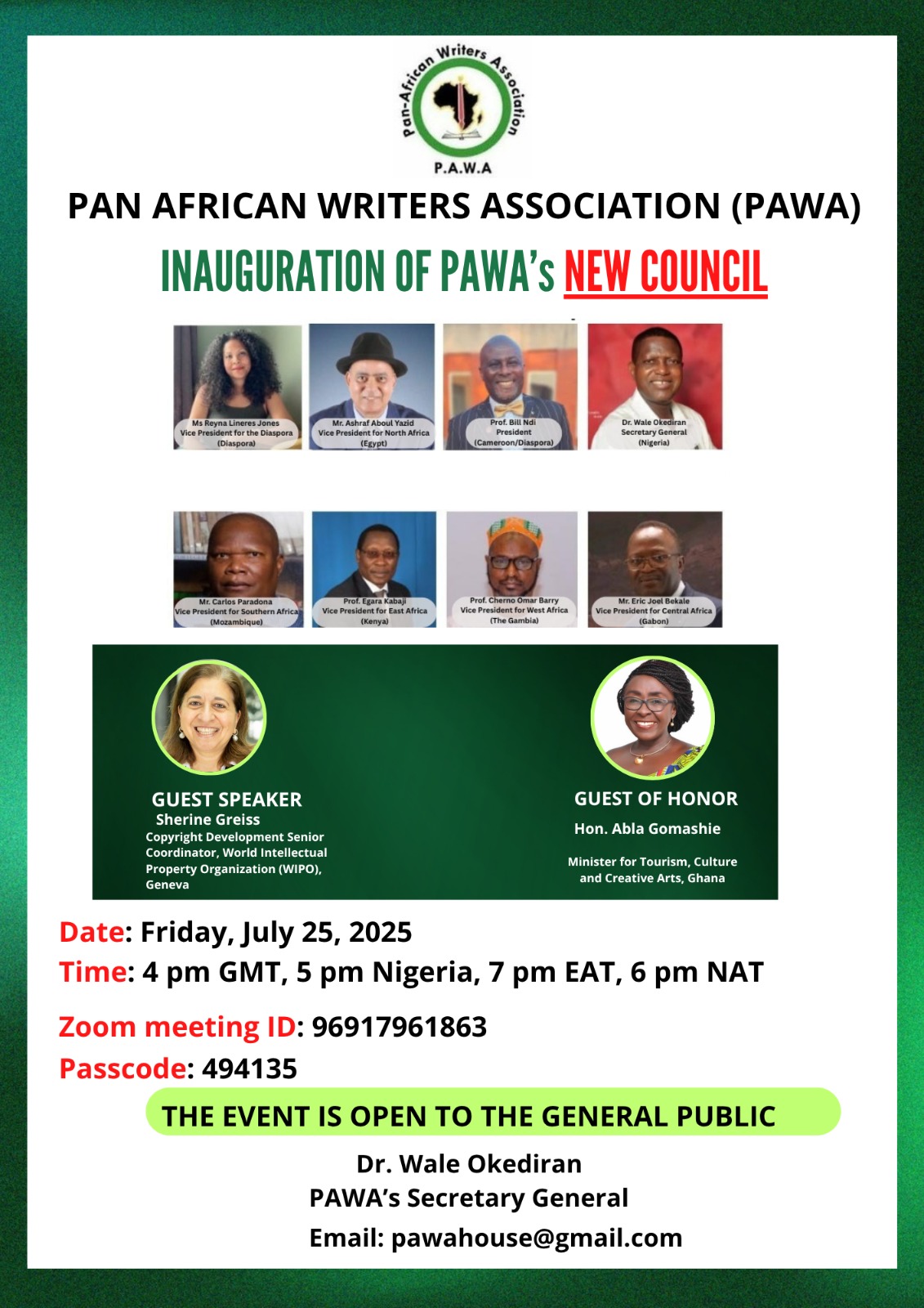 اتحاد الكُتّاب الأفارقة (PAWA)  يُدشن مجلسه الجديد