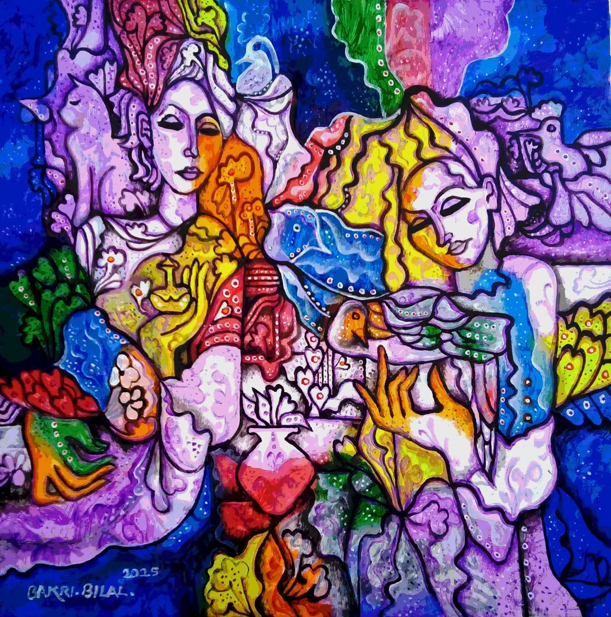 الكنداكات واللون والنميمة البريئة في أعمال التشكيلي السوداني بكري بلال