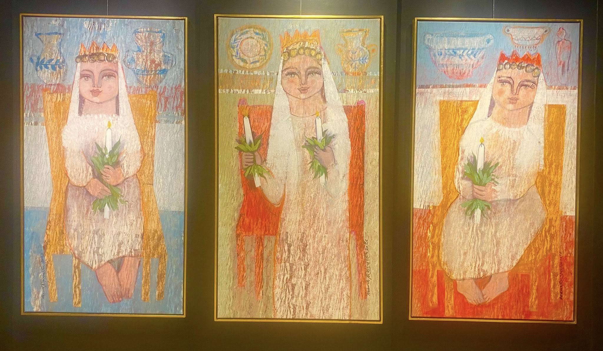 معرض الفنانه الفلسطنية ريما المزين: بهاء اللوحة وسلطان المزاج