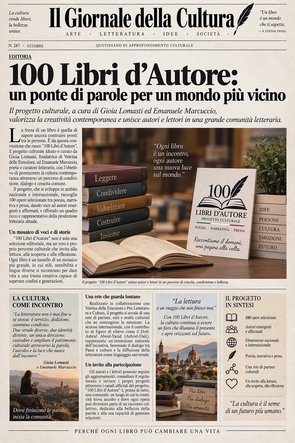 100 Libri d’Autore: A Literary Bridge of Words Connecting Authors, Readers