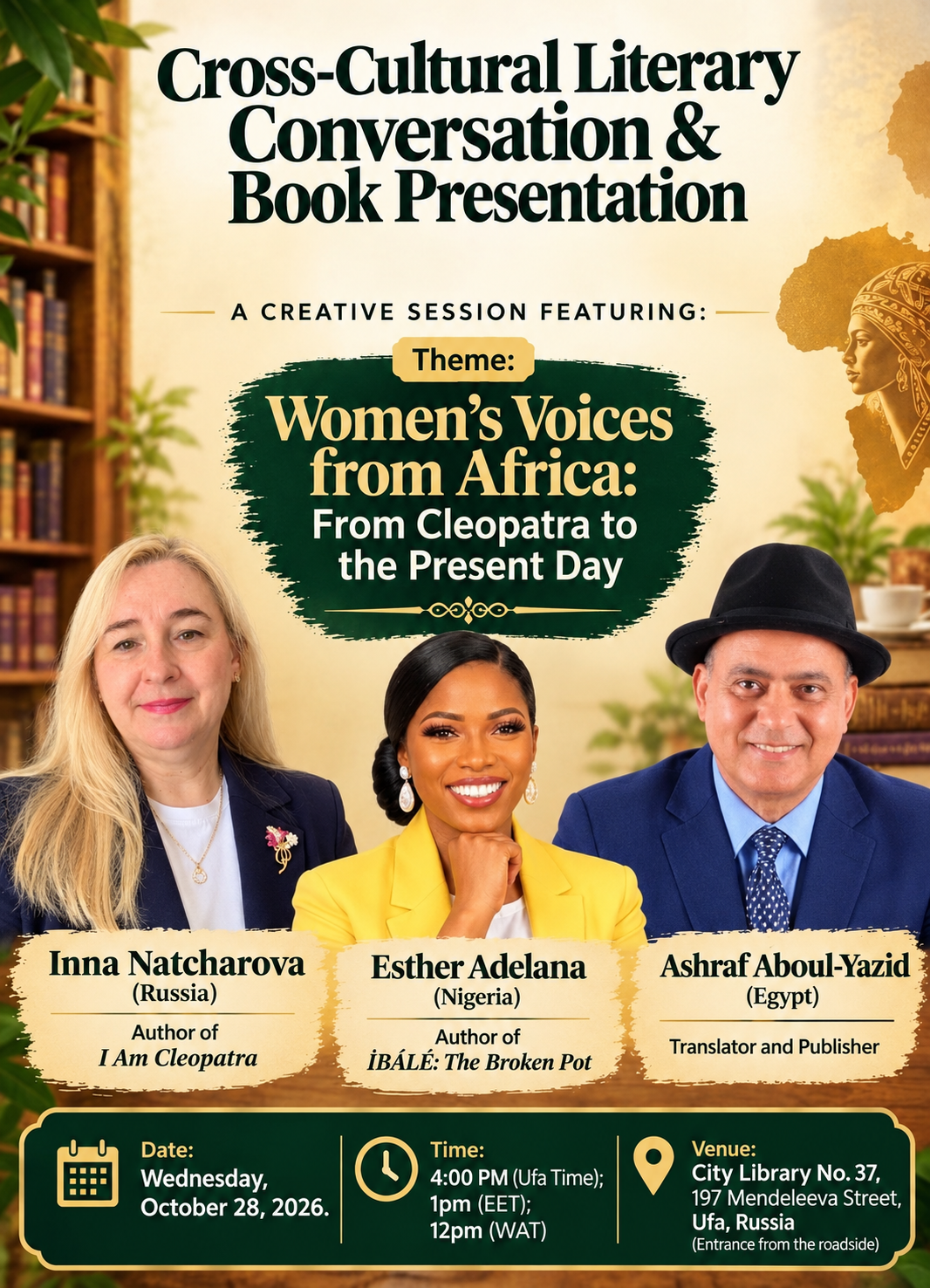 Cross-Cultural Literary Conversation in Ufa to Explore African Women’s Voices from Cleopatra to the Present Day